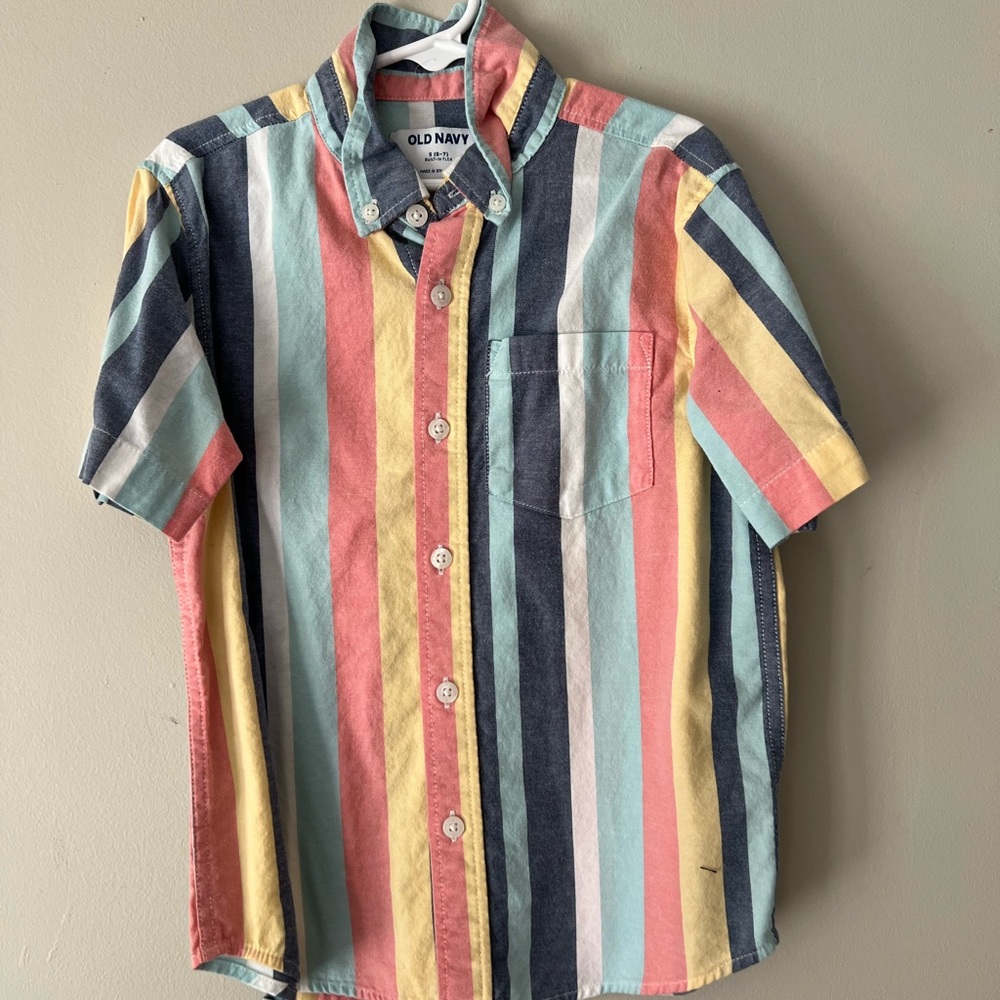 Old Navy Short-Sleeve Linen-Blend Pocket Shirt for Boys